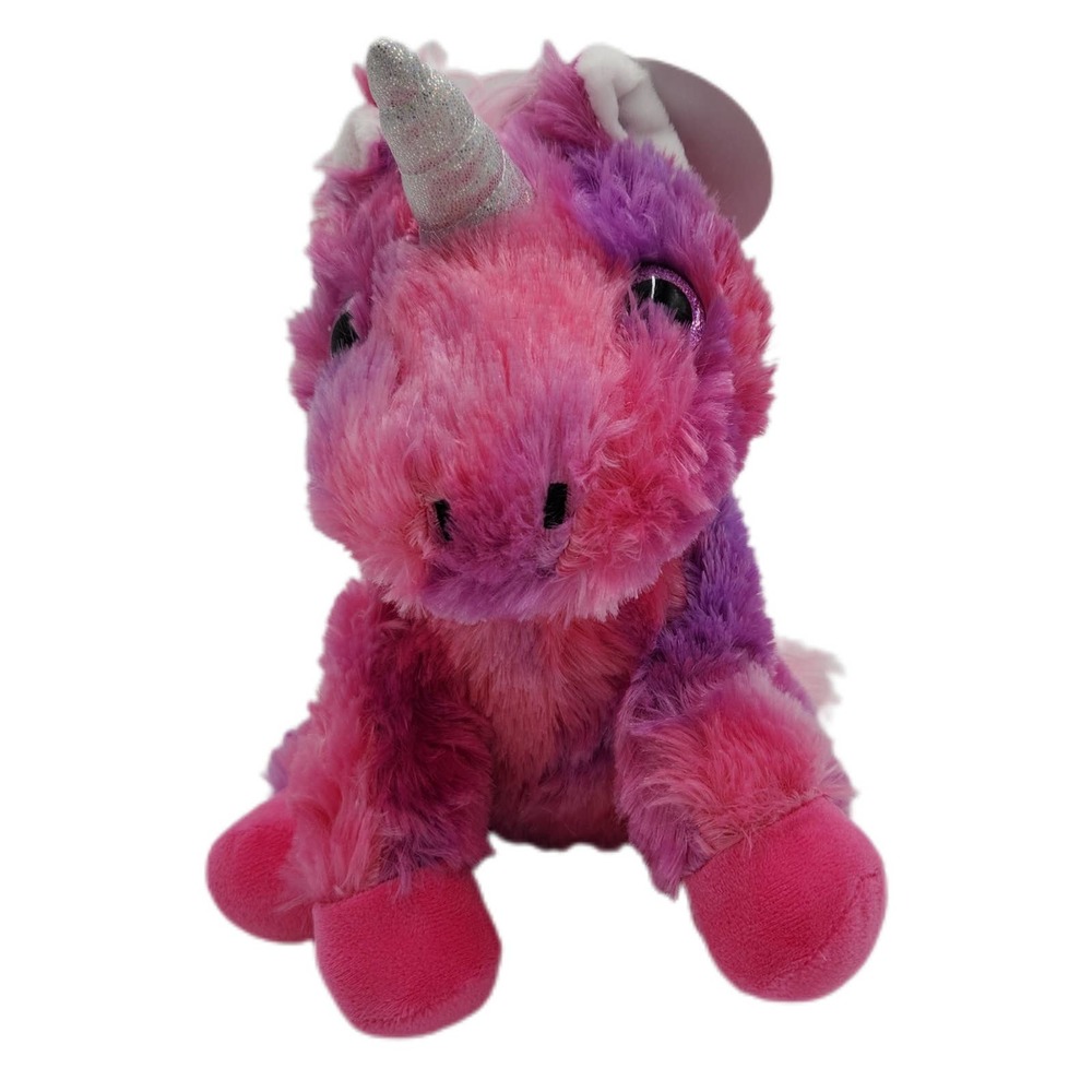 Spark Create Imagine Plush Animal Hot Pink Unicorn Large Jewel Eyes - Picture 1 of 6